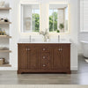 Custom image for Dark Walnut with Polished Chrome Trim / Carrara Cultured Marble / No Mirror