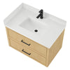 Custom image for Scandinavian Oak with Matte Black Trim / Giotto Quartz / No Mirror