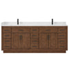 Custom image for Dark Oak with Matte Black Trim / White Quartz / No Mirror