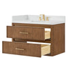 Custom image for Toasted Walnut with Satin Bronze Trim / Giotto Quartz / No Mirror