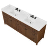 Custom image for Dark Walnut with Matte Black Trim / White Quartz / No Mirror