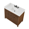 Custom image for Dark Walnut with Matte Black Trim / Giotto Quartz / No Mirror
