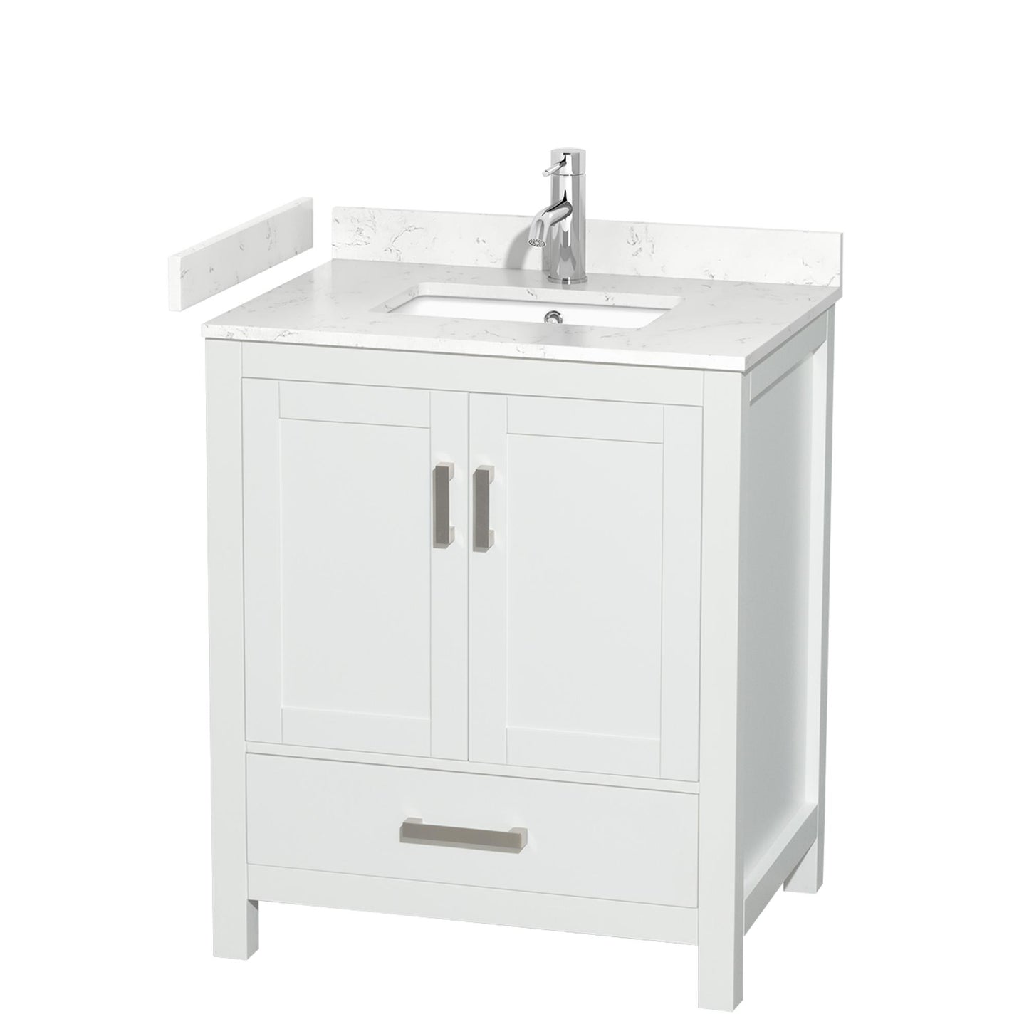 Sheffield Bathroom Vanity with Countertop 30 inch Single Sink Single hole Faucet Setup