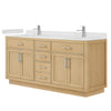 Custom image for Rift Oak with Brushed Nickel Trim / Carrara Cultured Marble / No Mirror