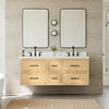 Custom image for Scandinavian Oak with Matte Black Trim / White Quartz / No Mirror