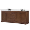Custom image for Dark Walnut with Matte Black Trim / White Quartz / No Mirror