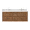 Custom image for Toasted Walnut with Brushed Nickel Trim / White Quartz / No Mirror