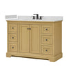 Custom image for Honey Oak with Matte Black Trim / Carrara Cultured Marble / No Mirror