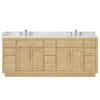 Custom image for Rift Oak with Brushed Nickel Trim / Giotto Quartz / No Mirror