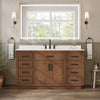 Custom image for Dark Oak with Matte Black Trim / White Quartz / No Mirror