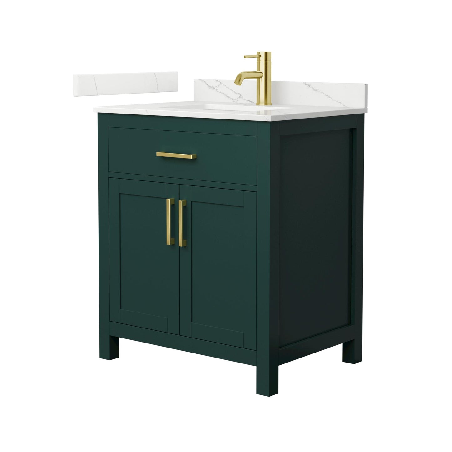 Beckett Bathroom Vanity with Countertop 30 inch Single Sink Single hole Faucet Setup