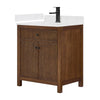 Custom image for Dark Walnut with Matte Black Trim / Giotto Quartz / No Mirror