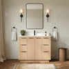 Custom image for Light Straw with Matte Black Trim / Carrara Cultured Marble / No Mirror