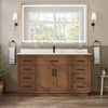 Custom image for Dark Oak with Matte Black Trim / Carrara Cultured Marble / No Mirror