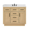 Custom image for Rift Oak with Matte Black Trim / Carrara Cultured Marble / No Mirror