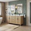 Custom image for White Oak with Matte Black Trim / White Cultured Marble / No Mirror