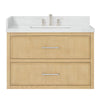 Custom image for Scandinavian Oak with Brushed Nickel Trim / Giotto Quartz / No Mirror