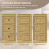 Custom image for Honey Oak with Matte Black Trim / White Cultured Marble / No Mirror