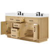 Custom image for Rift Oak with Matte Black Trim / Giotto Quartz / No Mirror