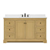 Custom image for Honey Oak with Matte Black Trim / Giotto Quartz / No Mirror