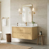 Custom image for Scandinavian Oak with Satin Bronze Trim / White Quartz / No Mirror