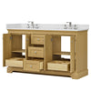 Custom image for Honey Oak with Polished Chrome Trim / White Quartz / No Mirror