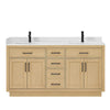 Custom image for Rift Oak with Matte Black Trim / Carrara Cultured Marble / No Mirror