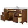 Custom image for Dark Walnut with Brushed Nickel Trim / Carrara Cultured Marble / No Mirror
