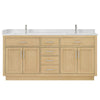 Custom image for Rift Oak with Brushed Nickel Trim / Giotto Quartz / No Mirror