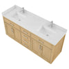 Custom image for Rift Oak with Brushed Nickel Trim / Giotto Quartz / No Mirror