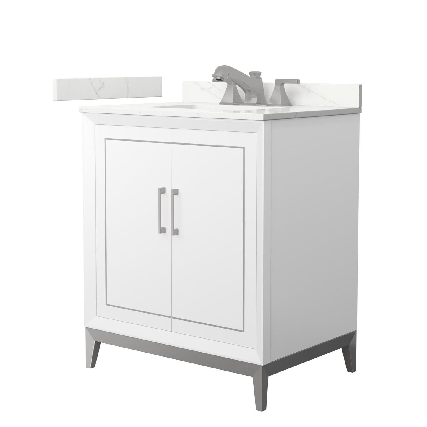 Marlena Bathroom Vanity with Countertop 30 inch Single Sink 3-hole Faucet Setup