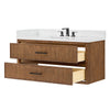 Custom image for Toasted Walnut with Matte Black Trim / White Quartz / No Mirror