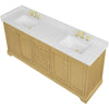 Custom image for Honey Oak with Brushed Gold Trim / Giotto Quartz / No Mirror