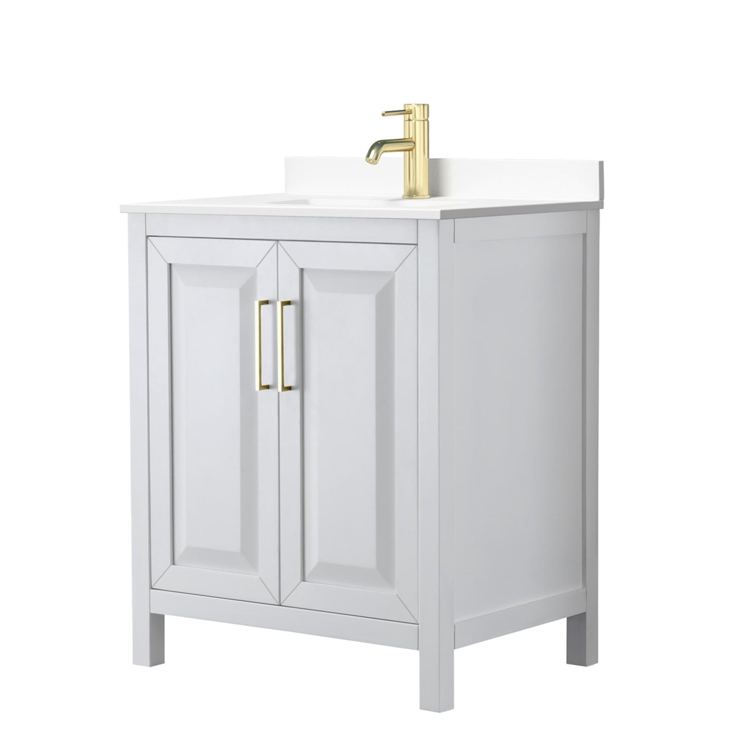 Daria Bathroom Vanity with Countertop 30 inch Single Sink Single hole Faucet Setup