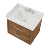 Custom image for Toasted Walnut with Brushed Nickel Trim / Giotto Quartz / No Mirror