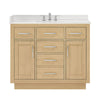 Custom image for Rift Oak with Brushed Nickel Trim / Giotto Quartz / No Mirror