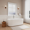 Custom image for White with Shiny White Trim and Polished Chrome Faucet / 67