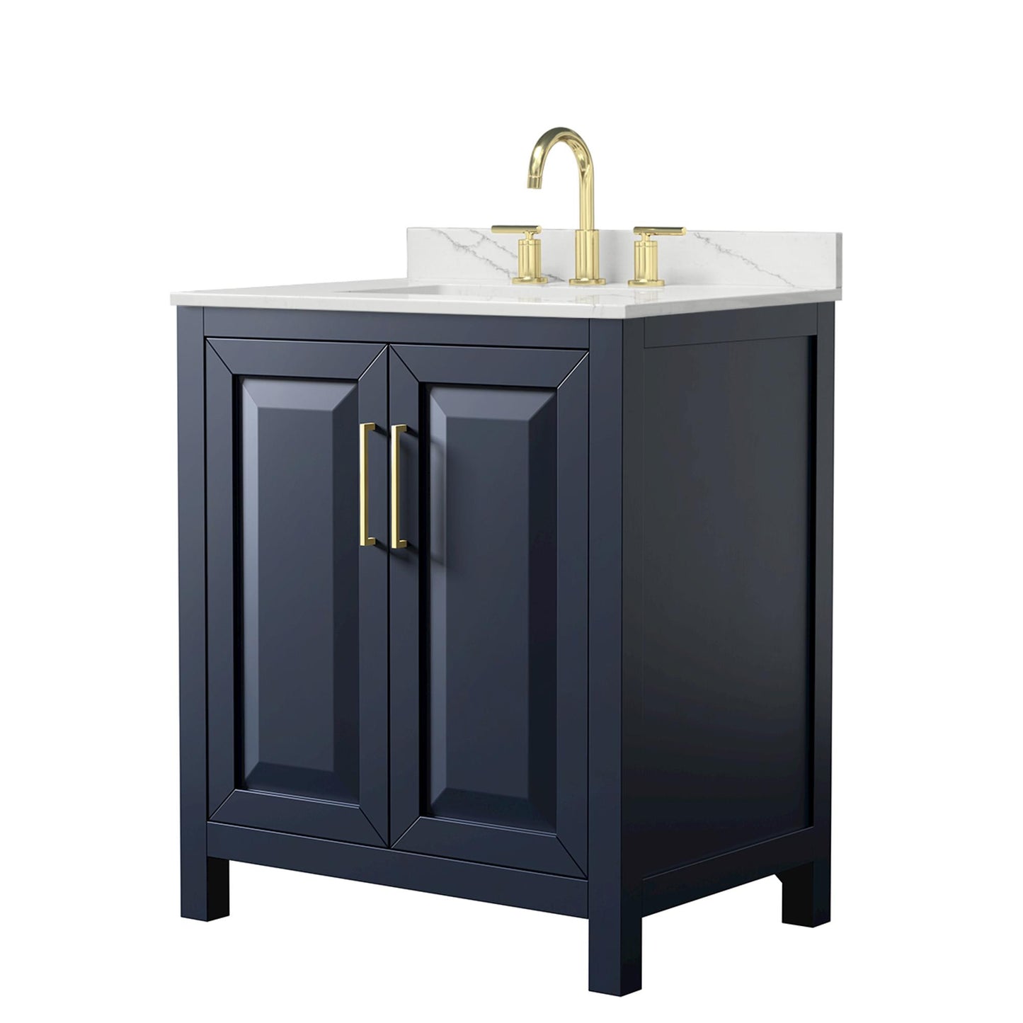 Daria Bathroom Vanity with Countertop 30 inch Single Sink 3-hole Faucet Setup