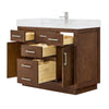 Custom image for Dark Oak with Brushed Nickel Trim / Giotto Quartz / No Mirror