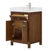 Custom image for Dark Walnut with Brushed Nickel Trim / Giotto Quartz / No Mirror