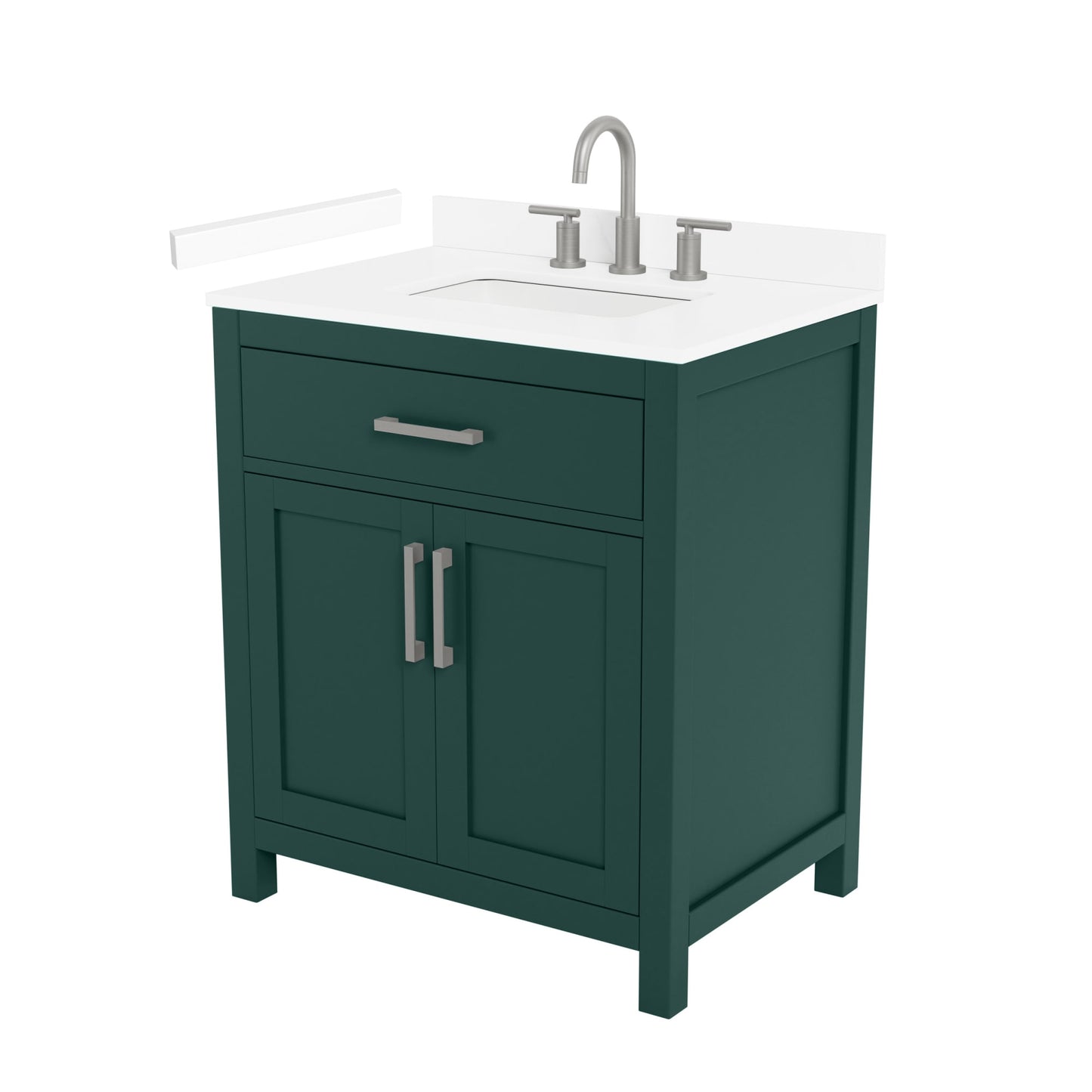 Beckett Bathroom Vanity with Countertop 30 inch Single Sink 3-hole Faucet Setup