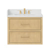 Custom image for Scandinavian Oak with Satin Bronze Trim / Giotto Quartz / No Mirror