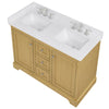 Custom image for Honey Oak with Polished Chrome Trim / White Cultured Marble / No Mirror