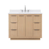 Custom image for Light Straw with Brushed Nickel Trim / White Cultured Marble / No Mirror