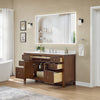 Custom image for Dark Walnut with Brushed Nickel Trim / Carrara Cultured Marble / No Mirror