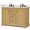 Custom image for Honey Oak with Matte Black Trim / Carrara Cultured Marble / No Mirror