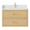 Custom image for Scandinavian Oak with Satin Bronze Trim / Giotto Quartz / No Mirror