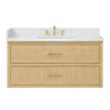 Custom image for Scandinavian Oak with Satin Bronze Trim / Giotto Quartz / No Mirror