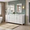 Custom image for White with Brushed Nickel Trim / Giotto Quartz / No Mirror