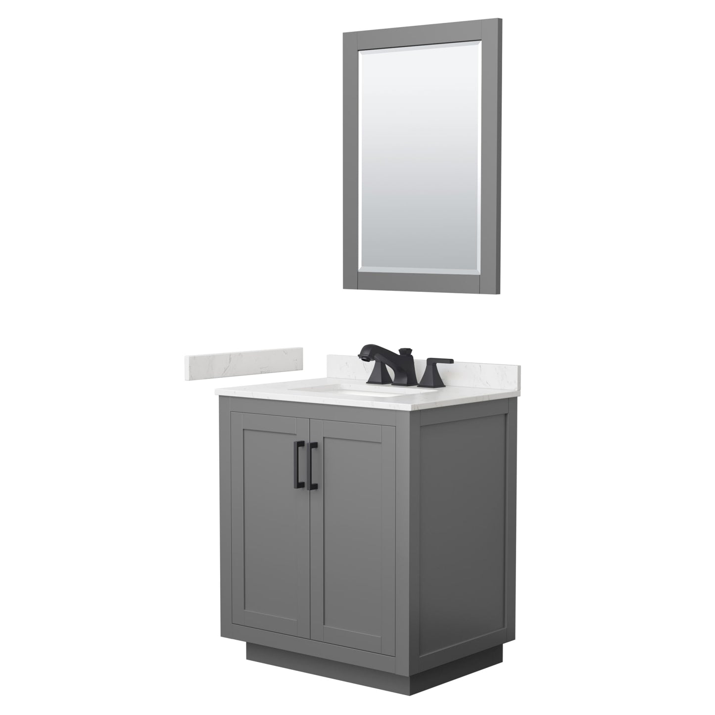 Miranda Bathroom Vanity with Countertop 30 inch Single Sink 3-hole Faucet Setup